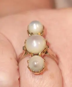 River Tay triple pearl ring 