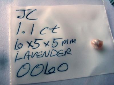 1.1 carat natural lavender pearl