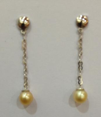 Earrings with Natural Pearls