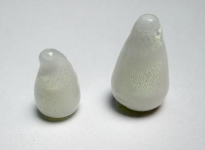 2 Clam Pearl Cone Shape Full Flame 9+ carats Total 