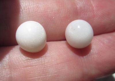 2 Clam Pearls Off Round Shape 9 carats total