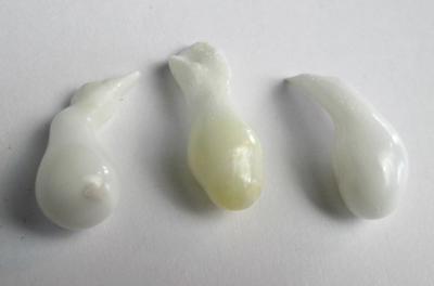 3 Clam Pearls Baroque Drops 29+ carats 22+mm 