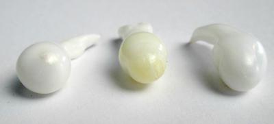 3 Clam Pearls Baroque Drops 29+ carats 22+mm 