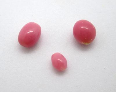 3 Dark Pink Conch Pearls 3+ carats Total