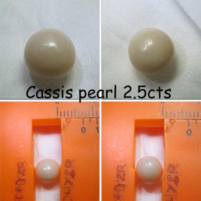 3 pearls of Cassis 12cts total weight 