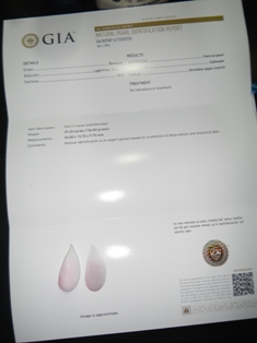 39 Carats Baroque Puerto Rico Pink Conch Pearl - Certificate
