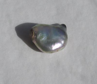 4 carats Abalone Pearl Flat Drop Shape 12mm
