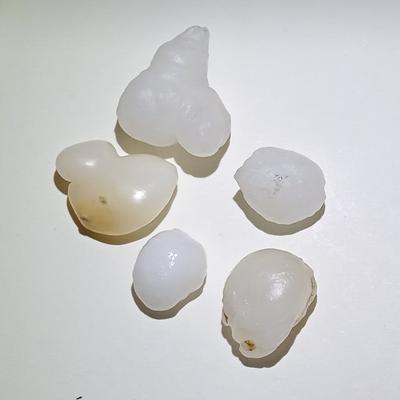 45cts total 5 Baroque Clam Pearls