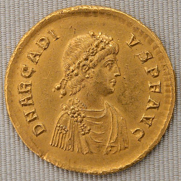 Arcadius gold coin