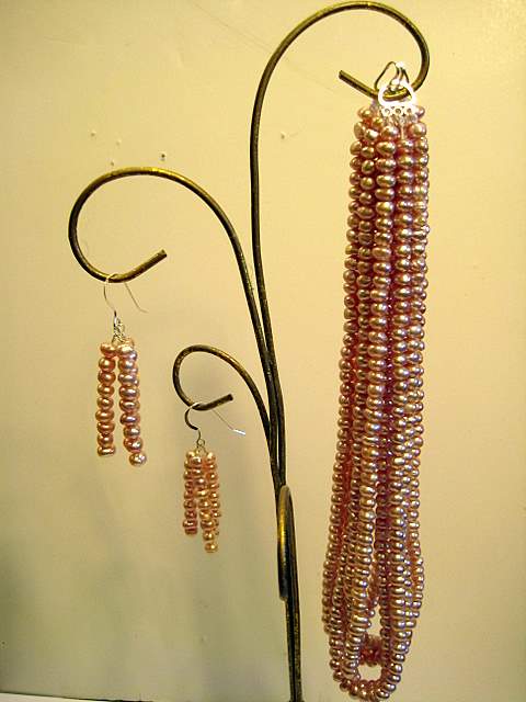 6 strands lavender pearls 6 strands lavender pearls