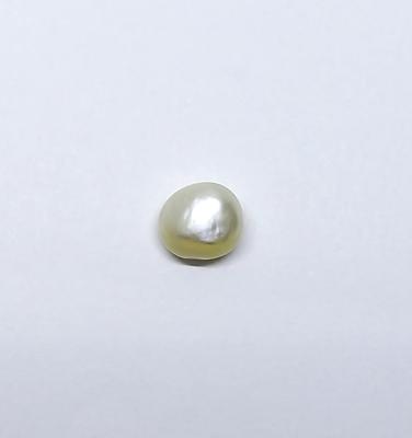 9mm 3+ carat Natural Pearl Near Button Light Cream