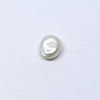 9mm 3+ carat Natural Pearl Near Button Light Cream