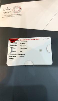 9mm 3+ carat Natural Pearl Near Button Light Cream