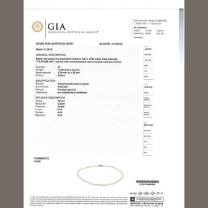 natural pearl necklace GIA report