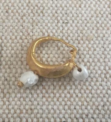 Ancient pearl jewelry at Rockefeller Museum Jerusalem