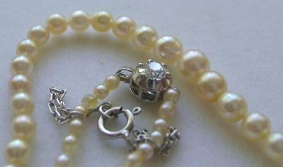 Antique Tiffany Natural Saltwater Pearl Necklace