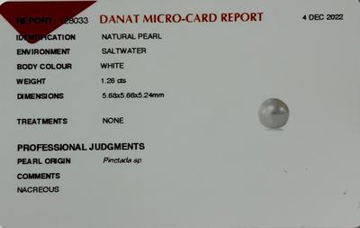 Basra Natural Pearl 1.26 Carat