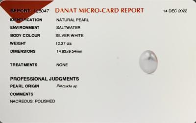 Basra Natural Pearl 12.37 Carat 14mm