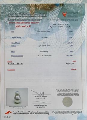Basra Natural Pearl 2.92 Carat