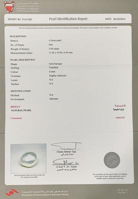 Basra Natural Pearl 5.94 Carat