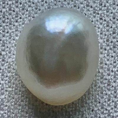 Basra Natural Pearl 5.30 Carat Button Shape