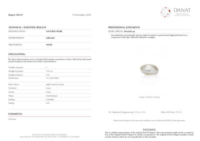 Basra Natural Pearl 7 Carat 12mm