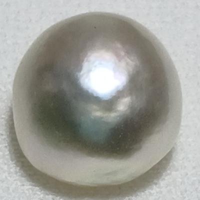 Basra Natural Pearl 8.82 Carat Button High Luster 12mm