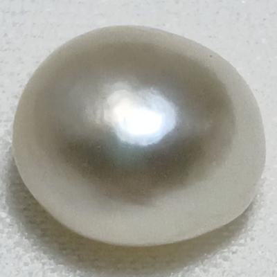 Basra Natural Pearl 8.70 Carat Button Shape 11mm