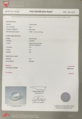 Basra Natural Pearl 8.82 Carat