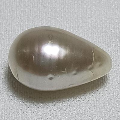 Basra Natural Pearl 9.16 Carat Drop Shape 15mm