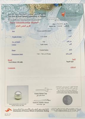 Basra Natural Pearl High Luster 2.31 Carats
