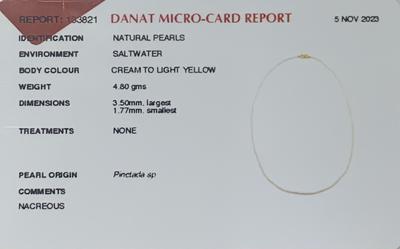 Basra Natural Pearl Necklace 24 Carats Near Round Pearl Shape