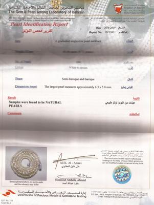 Basra Natural Pearl Necklace -  48.58 carats Certificate