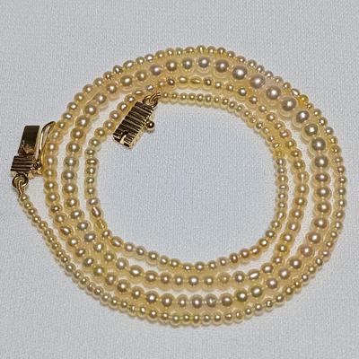 Basra Natural Pearl Necklace Light Cream to Light Yellow 26.20 Carat