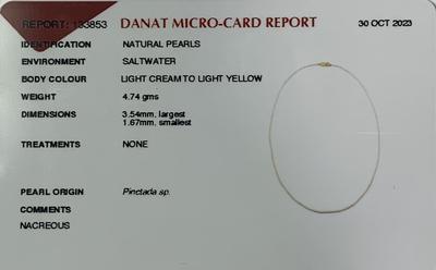 Basra Natural Pearl Necklace Near Round Pearl Shapes 23.70 Carat