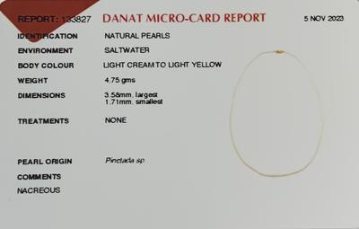 Basra Natural Pearl Necklace Strand 23.75 Carats