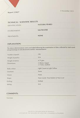 Basra Natural Pearl Necklace Strand 23.75 Carats