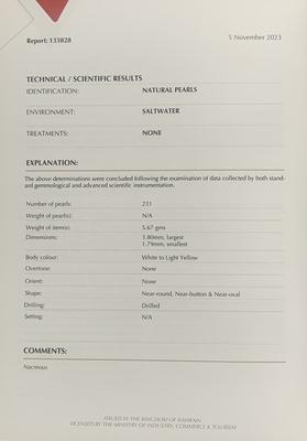 Basra Natural Pearl Necklace Strand 28.35 Carats