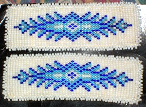 Blue and White Beads