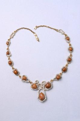 Brown Conch Pearl & Diamond Necklace