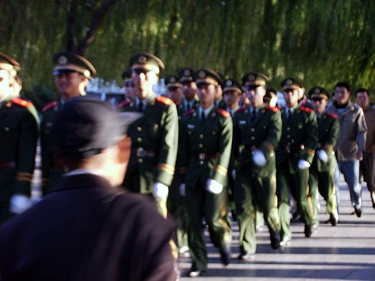 Chinese Soldiers Marching Chinese Soldiers Marching