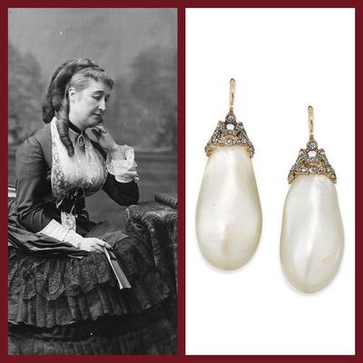 Eugenie & Natural Pearl Earrings. Photo: Christies