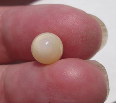 Clam Pearl with Flame 4 carats 12mm