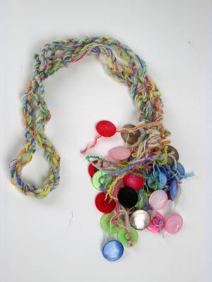 Colorful Muscatine Pearl Button Necklace