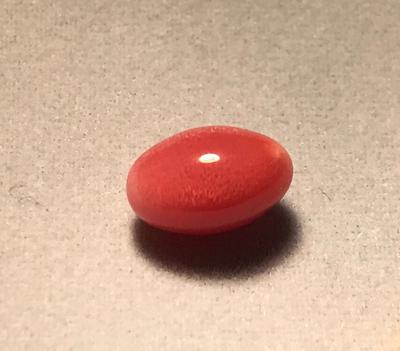 Conch Pearl Strawberry Pink Oval 2.35 ct