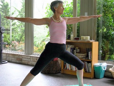 Connie Kuhn Exercising with Pearls