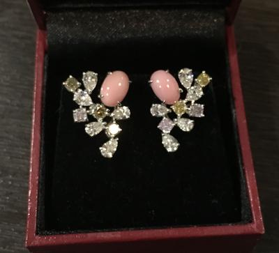 Custom made Conch Pearl Earrings from Karipearls pearls