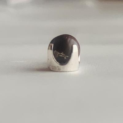 Dark Brown Persian Gulf Pearl Pendant with Diamond on 18K Gold - notice crack 