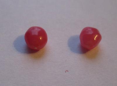 Dark Pink Conch Pearl Pair