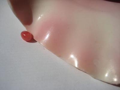 0.88 carat Dark Pink Conch Pearl with Flame
